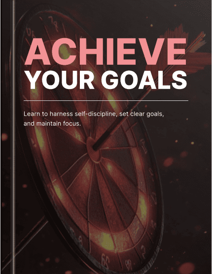Book cover with 'Achieve Your Goals' text and a dartboard design.