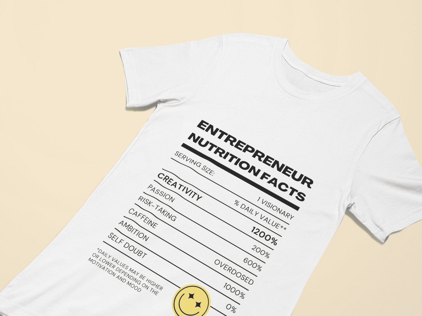 Entrepreneur Nutrition Facts Unisex Tshirt - Offis