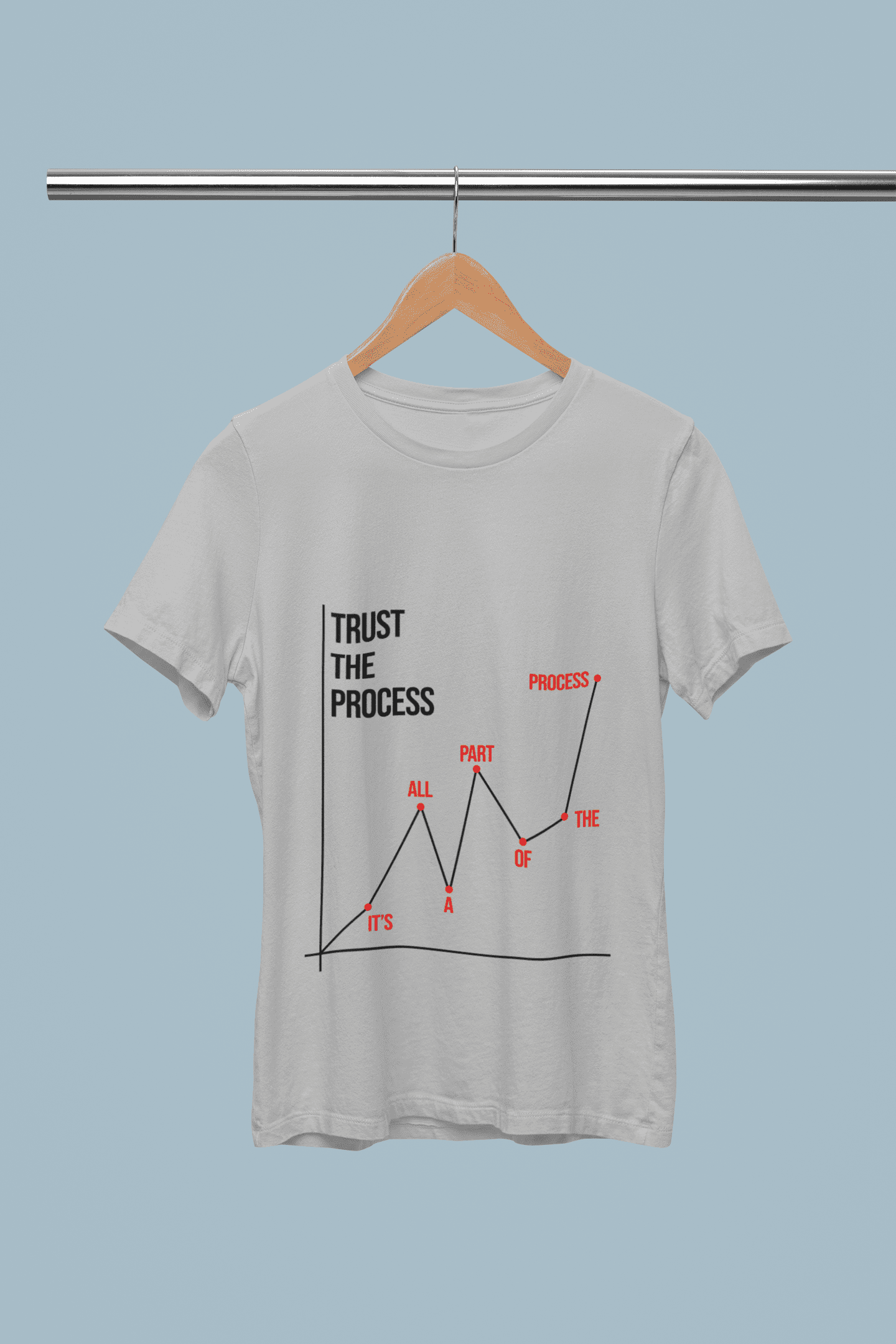 TRUST THE PROCESS GRAPH UNSIEX TSHIRT