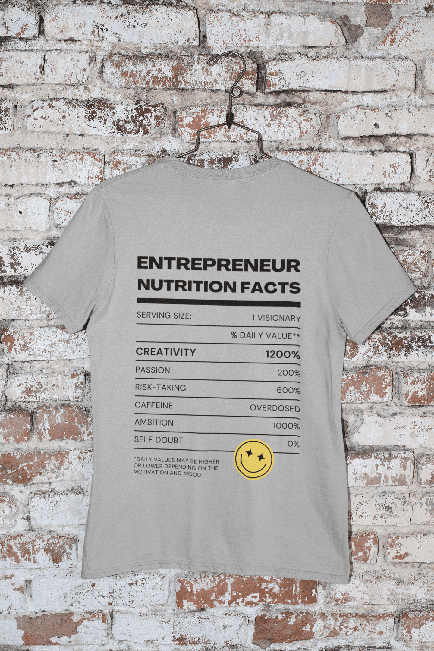 Entrepreneur Nutrition Facts Unisex Tshirt - Offis