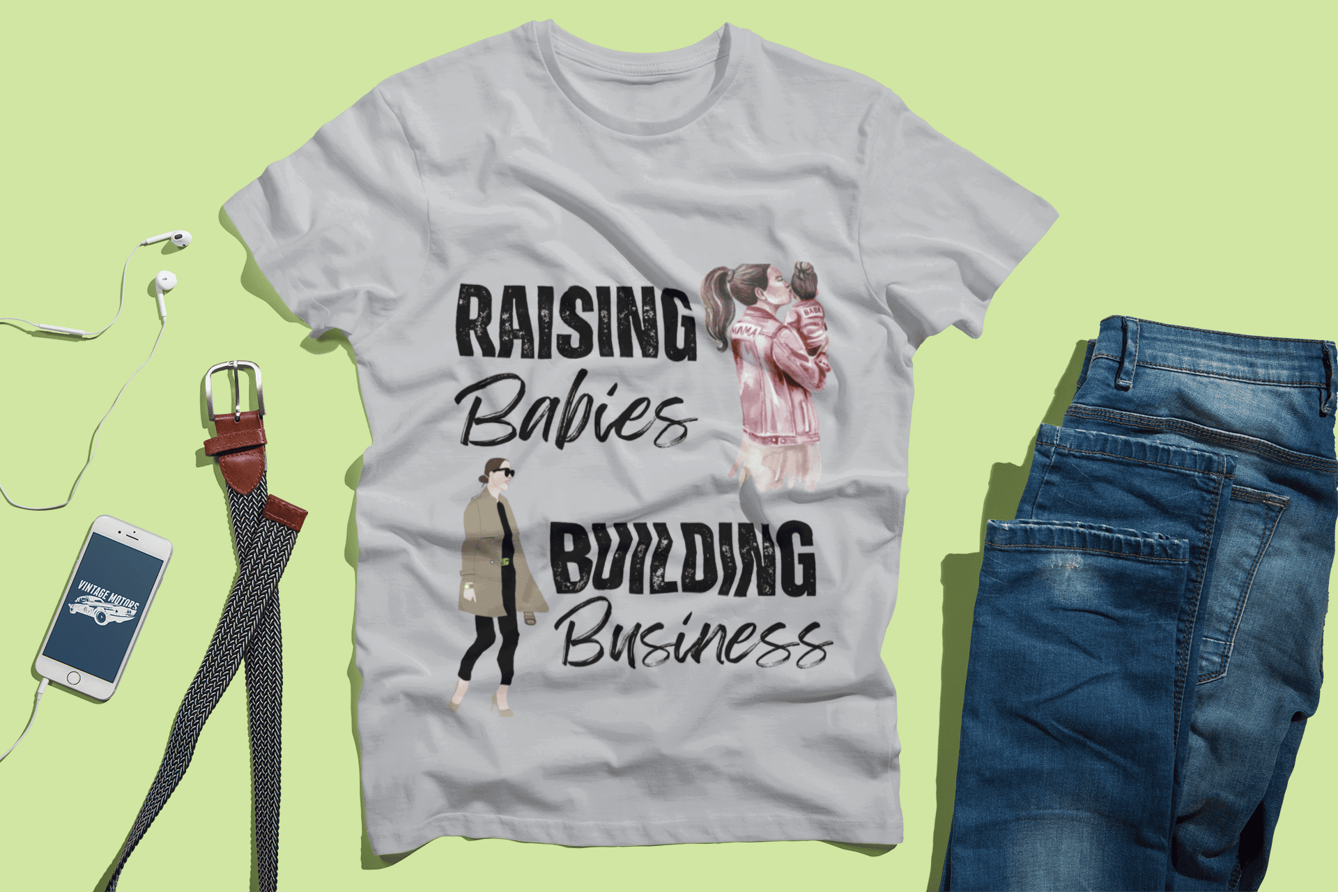 Raising Babies Building Business t-shirt - Offis